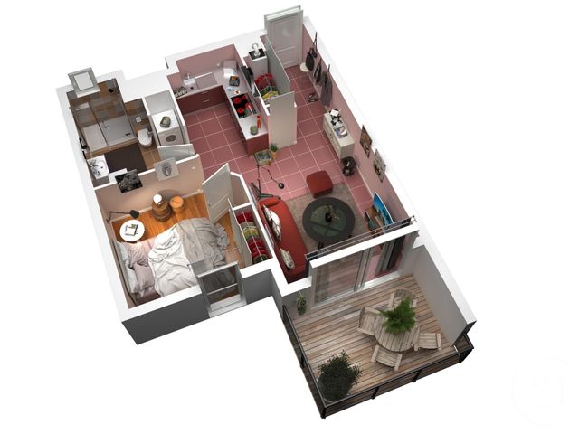 Afficher la photo en grand Appartement à louer - 2 pièces - 38.5 m2 - ONET LE CHATEAU - 12 - MIDI-PYRENEES - Century 21 Foch Immobilier